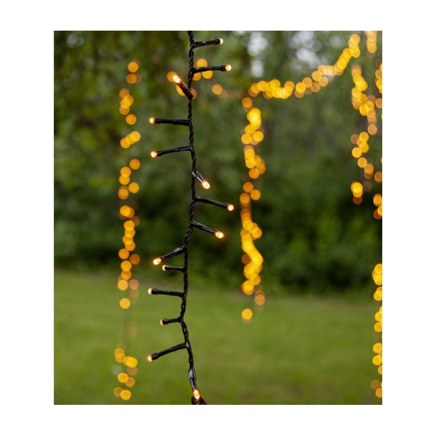 Eglo - Guirlanda LED para exterior, 800 LEDs, 21 m, IP44, branco quente