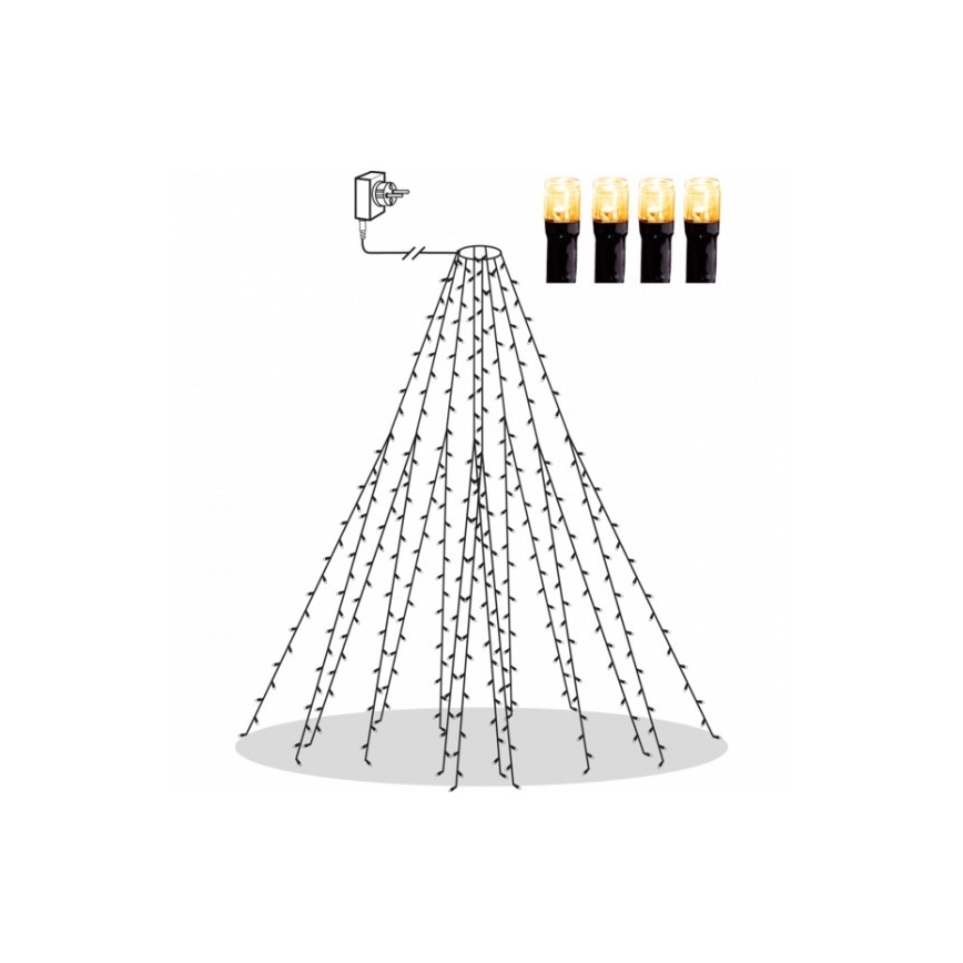 Eglo - Corrente exterior de Natal LED 360xLED 2m IP44 branco quente