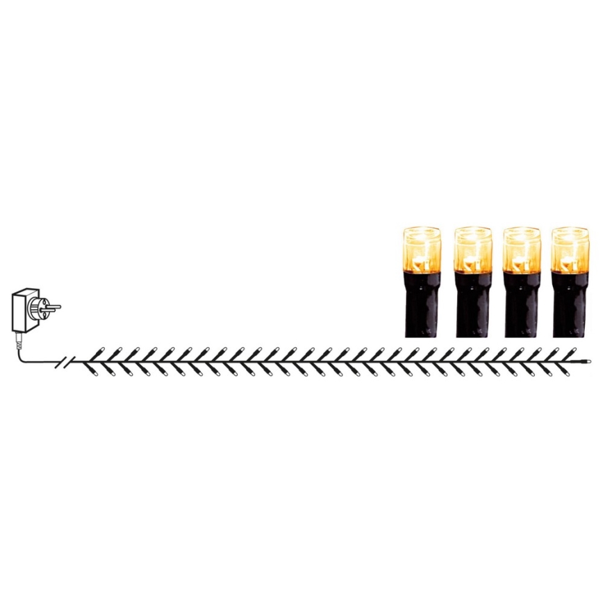 Eglo - Cordão de luzes de Natal LED para exterior, 1200 LEDs, 29 m, IP44, branco quente