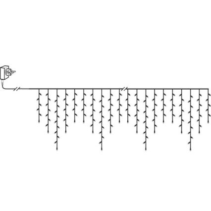 Eglo - Cordão de luzes de Natal LED para exterior, 240 LEDs, 6,4 m, branco quente, IP44