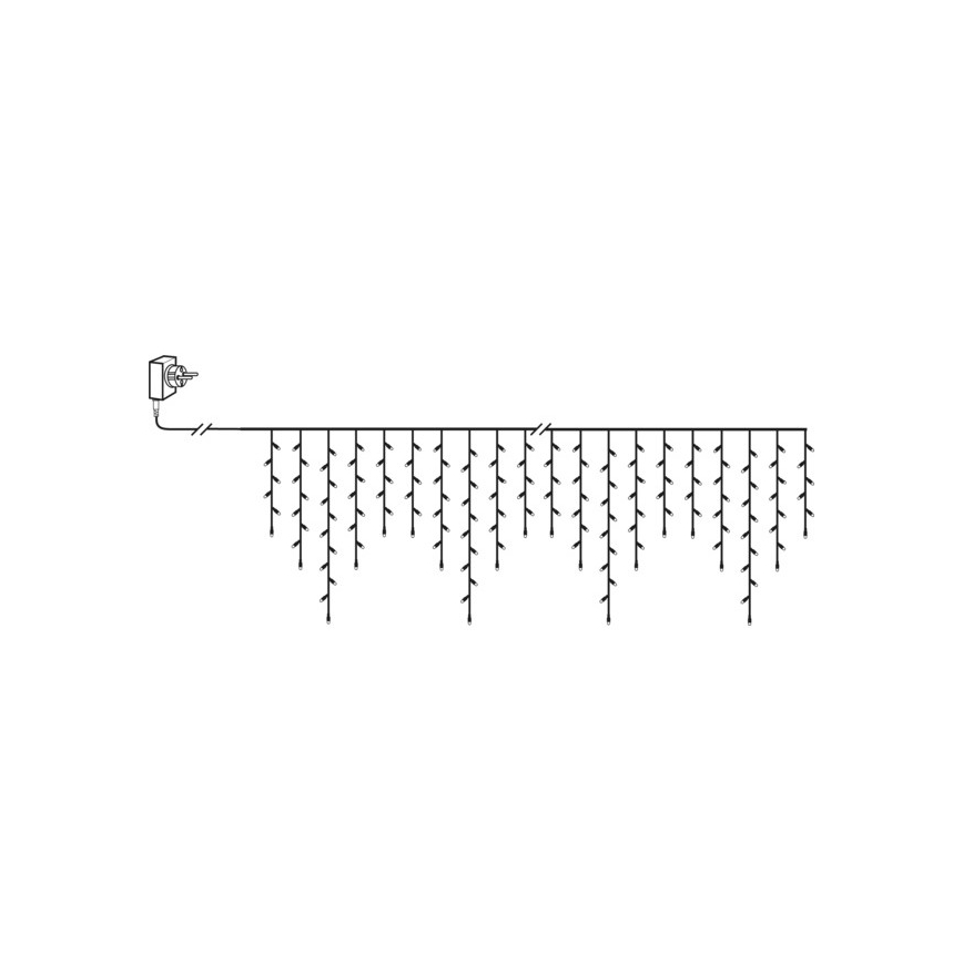Eglo - Cordão de luzes de Natal LED para exterior, 240 LEDs, 6,4 m, branco quente, IP44