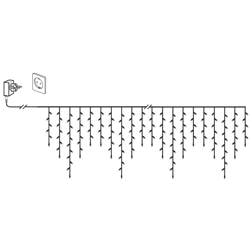 Eglo 410824 - Cordão de luzes de Natal LED para exteriores GOLDEN 480xLED/17x0,55m branco quente