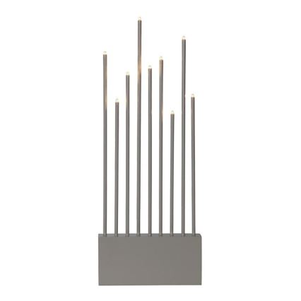 Eglo - Castiçal de Natal 9xE5/0,6W/230/12V cinzento