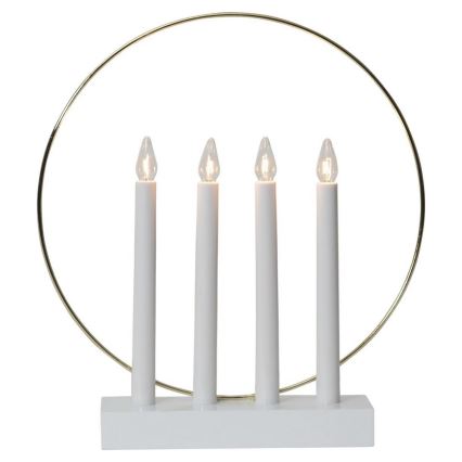 Eglo - Castiçal de Natal 4xE10/3W/230V branco