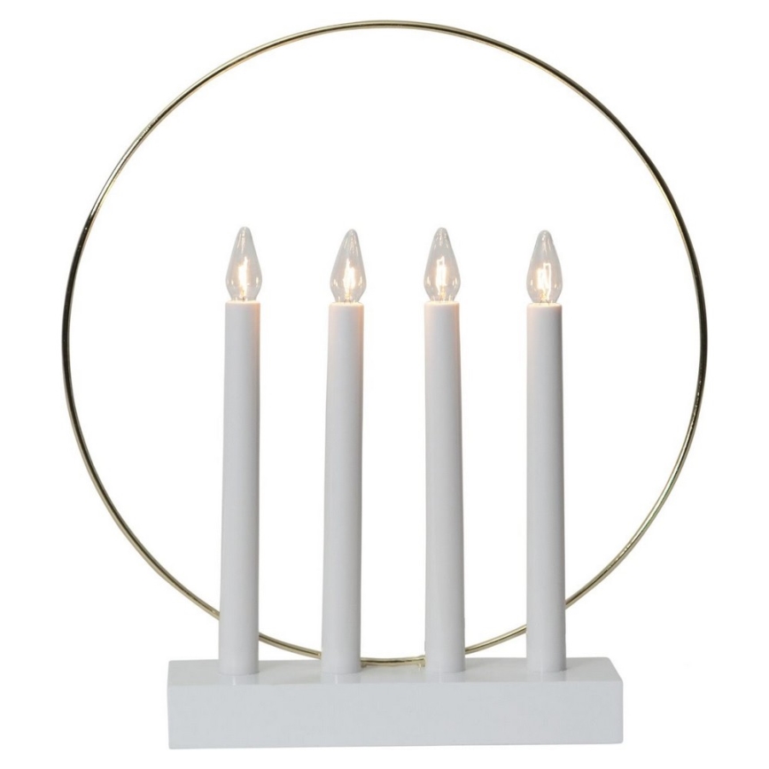 Eglo - Castiçal de Natal 4xE10/3W/230V branco