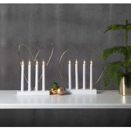 Eglo - Castiçal de Natal 4xE10/3W/230V branco