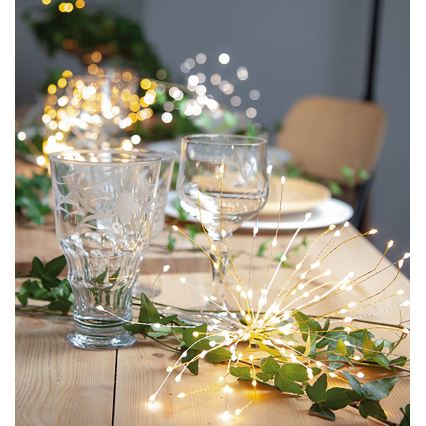 Eglo 411063 - Decoração de Natal LED FIREWORK 60 LEDs / 0,06 W / 3x pilhas AA Ø 26 cm