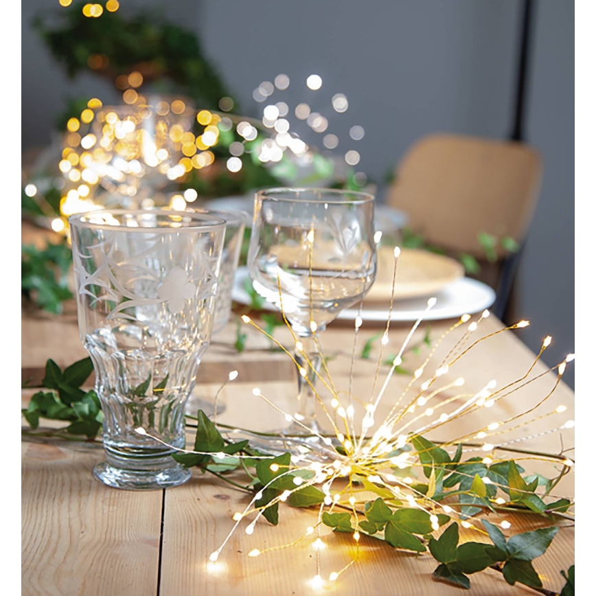 Eglo 411063 - Decoração de Natal LED FIREWORK 60 LEDs / 0,06 W / 3x pilhas AA Ø 26 cm