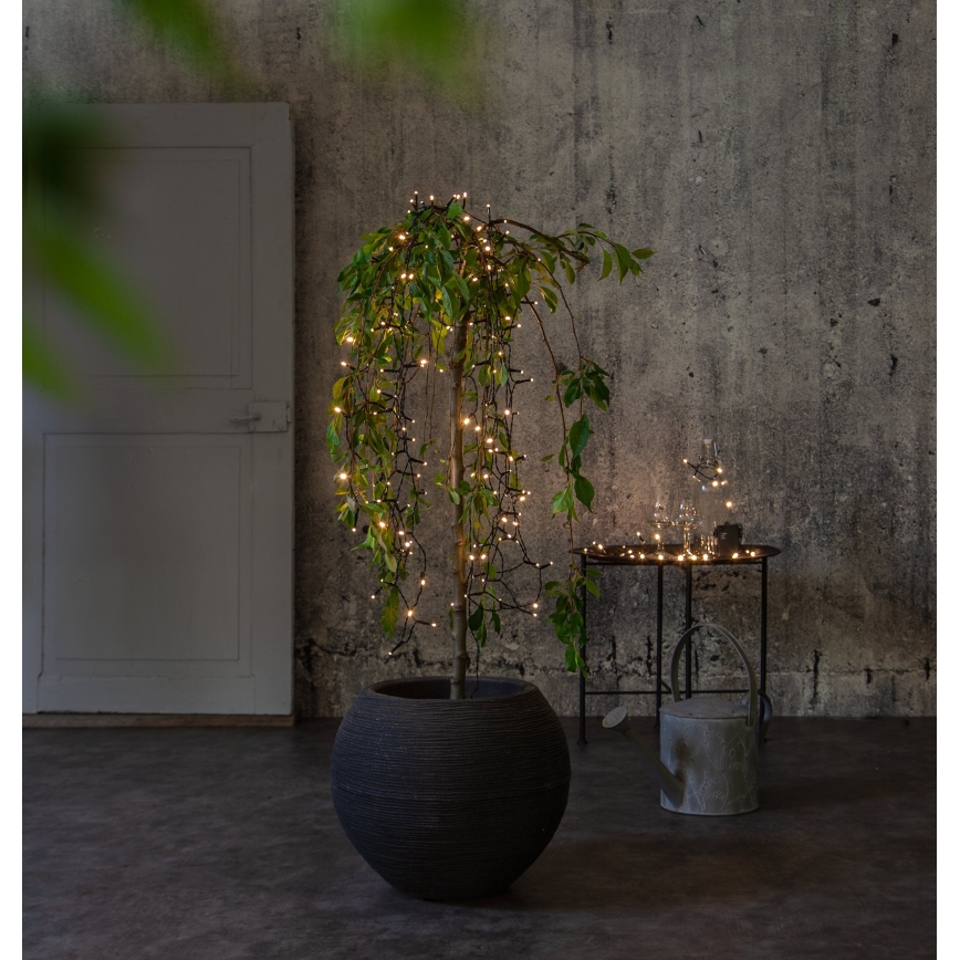 Eglo - Corrente exterior de Natal LED 160xLED 11,2 m branco quente IP44