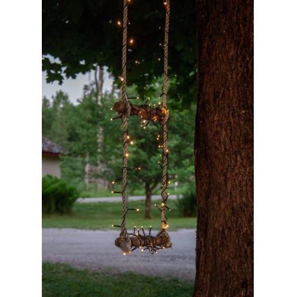 Eglo - Corrente exterior de Natal LED 160xLED 11,2 m branco quente IP44