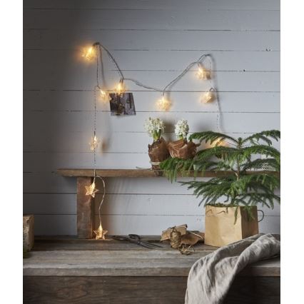 Eglo - Cordão de luzes LED 10xLED 2,1m branco quente