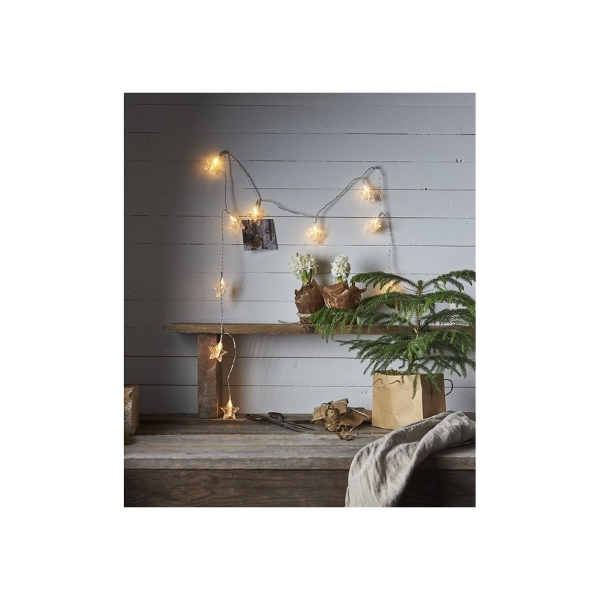 Eglo - Cordão de luzes LED 10xLED 2,1m branco quente