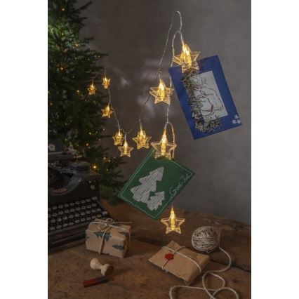 Eglo - Cadeia de luzes de Natal LED 10xLED 2,1m branco quente