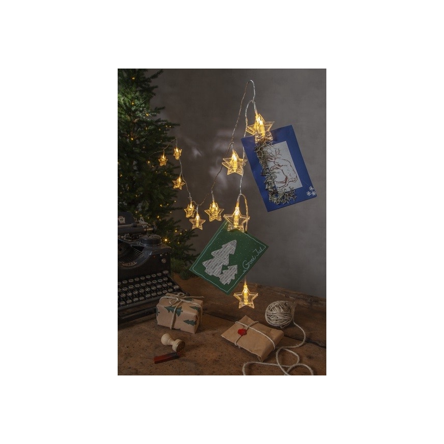 Eglo - Cadeia de luzes de Natal LED 10xLED 2,1m branco quente