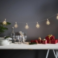 Eglo 411112 - Guirlanda LED de Natal ORNAMENT 10xLED/3xAA 2,4m branco quente