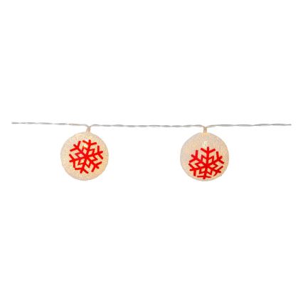 Eglo 411113 - Guirlanda LED ORNAMENT 10xLED/3xAA 1,65m branca quente