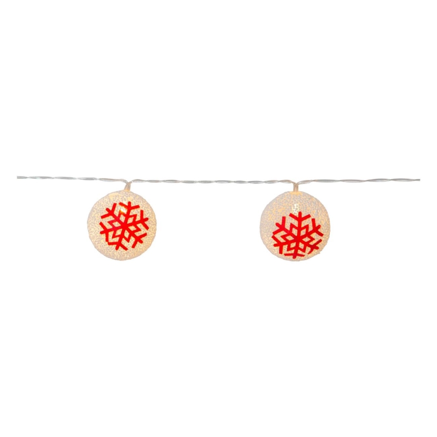 Eglo 411113 - Guirlanda LED ORNAMENT 10xLED/3xAA 1,65m branca quente