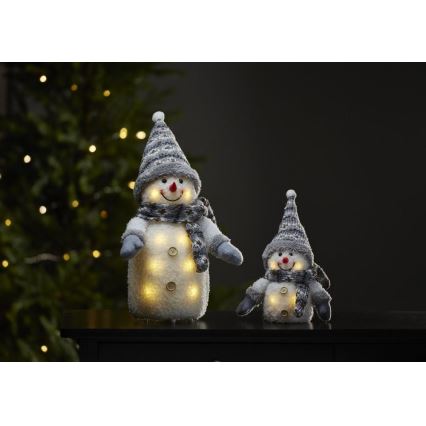 Eglo - Decoração de Natal LED 8xLED/0,06W/3xAA cinzento