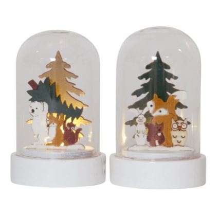 Eglo - Conjunto com 2 decorações de Natal LED/0,03W/1xCR2032