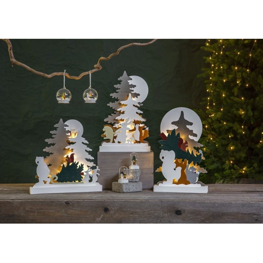 Eglo - Conjunto com 2 decorações de Natal LED/0,03W/1xCR2032