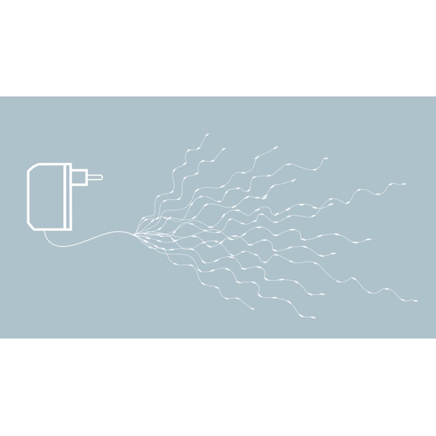 Eglo - Corrente de Natal LED 360xLED 2m branco quente