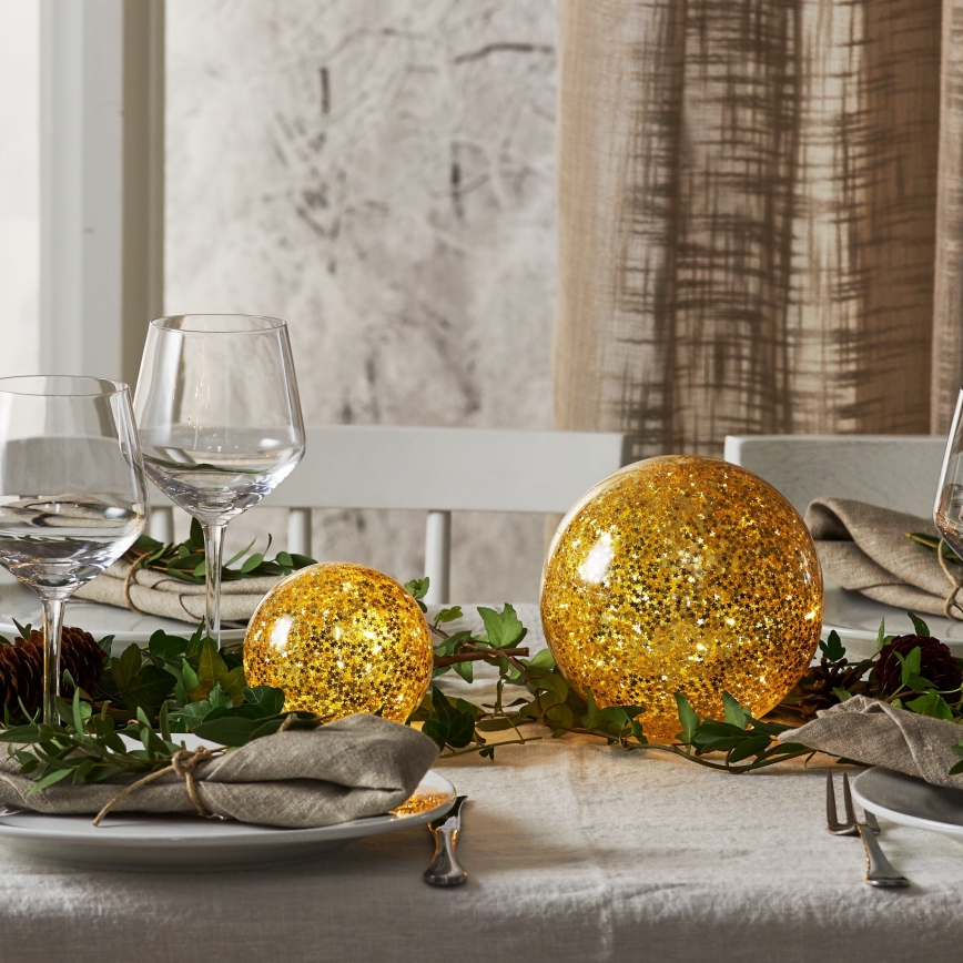 Eglo 411344 - Decoração de Natal LED STAR FALL 10xLED/2xAA diâmetro 10 cm dourado