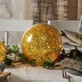 Eglo 411346 - LED Decoração de Natal STAR FALL 15xLED/2xAA diâmetro 15 cm dourada