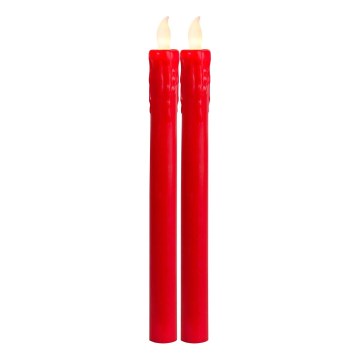 Eglo 411505 - Conjunto de 2 velas LED PRESSE LED/1xAAA, vermelhas