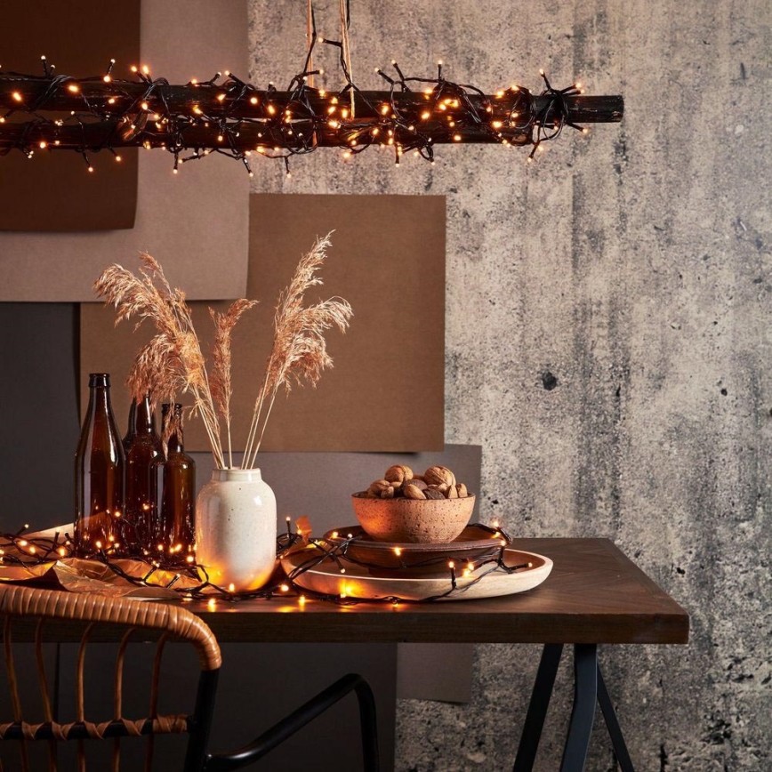 Eglo - Corrente exterior de Natal LED 800xLED 16m IP44 branco quente