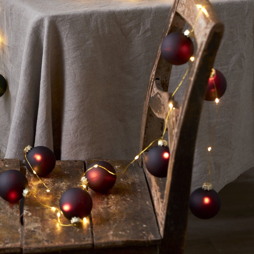 Eglo 411559 - Cadeia de Natal BLISS 22xLED/3xAA 2,6m branco quente