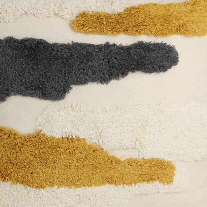 Eglo - Almofada decorativa 45x45 cm amarelo/cinzento