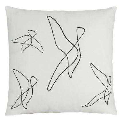 Eglo - Almofada decorativa 45x45 cm branco/preto