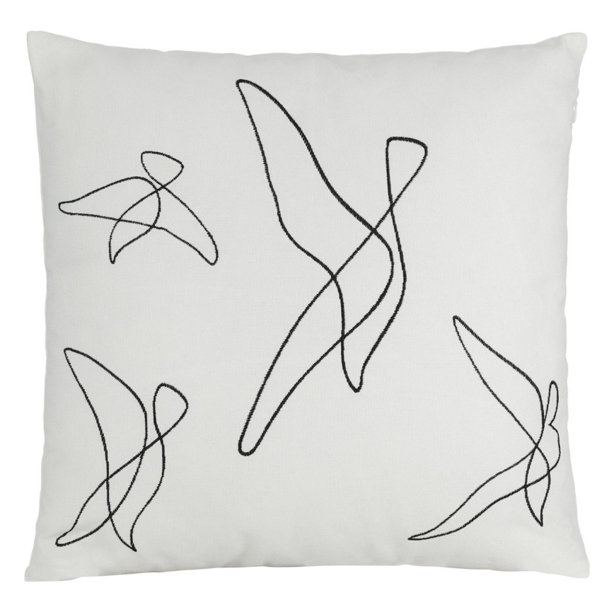 Eglo - Almofada decorativa 45x45 cm branco/preto