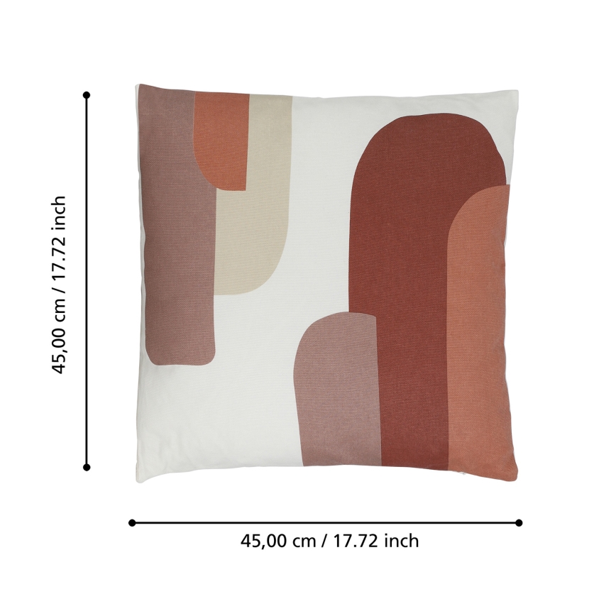 Eglo 420007 - Almofada decorativa CHEVERY 45x45 cm branca/vermelha