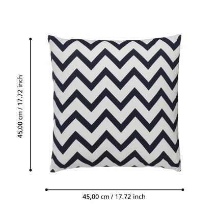 Eglo 420014 - Almofada decorativa CHEVERY 45x45 cm preta/branca
