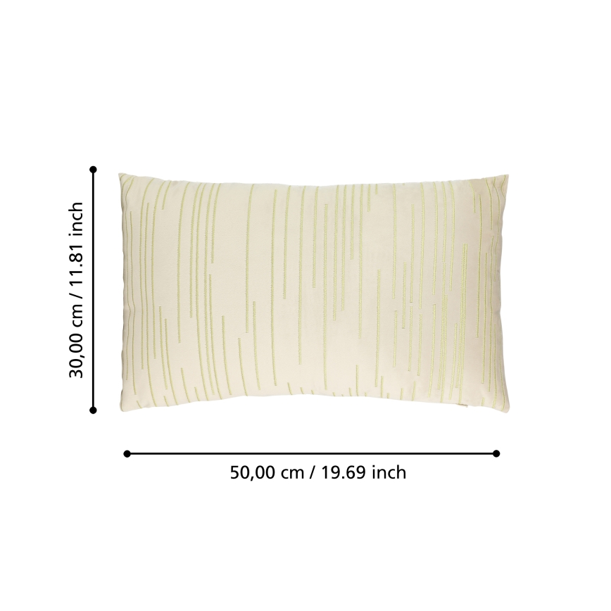 Eglo 420018 - Almofada decorativa CHEVERY 30x50 cm creme/dourada