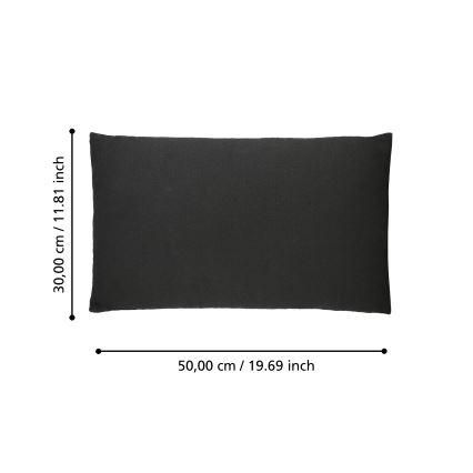 Eglo 420023 - Almofada decorativa ILES 30x50 cm preta