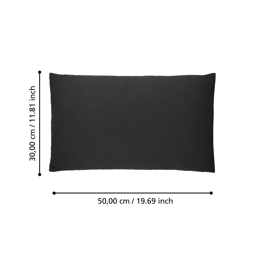 Eglo 420023 - Almofada decorativa ILES 30x50 cm preta