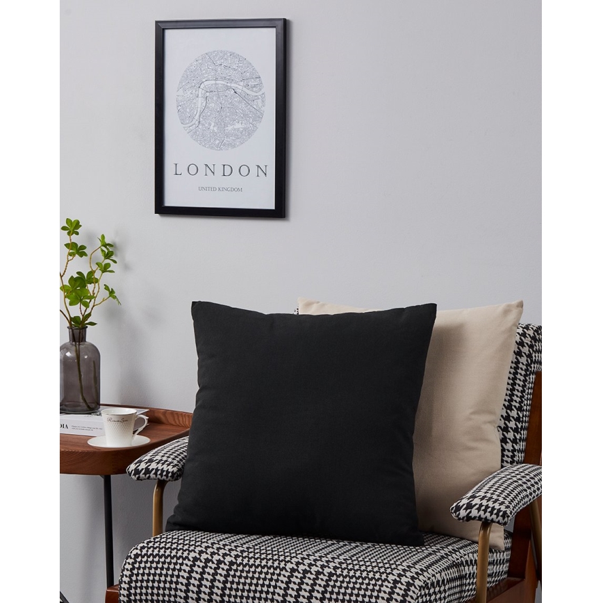 Eglo 420024 - Almofada decorativa ILES 50x50 cm preta