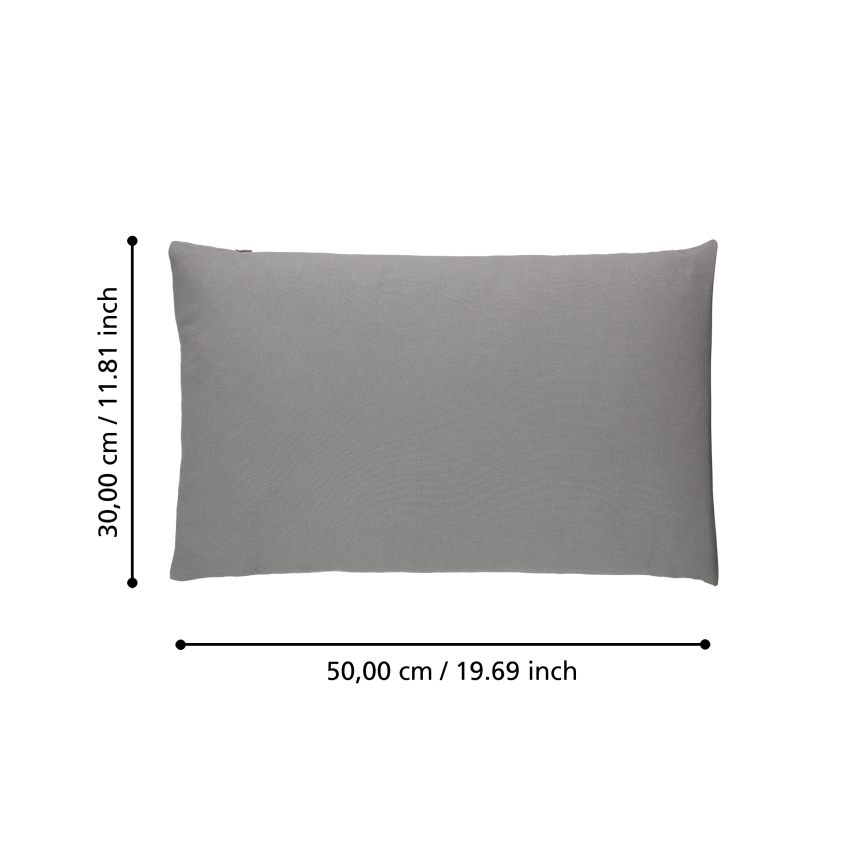 Eglo 420027 - Almofada decorativa ILES 30x50 cm cinzenta