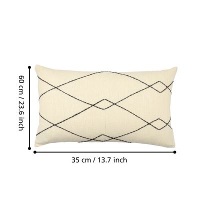 Eglo 420042 - Almofada decorativa CHEVERY 35x60 cm bege/preto