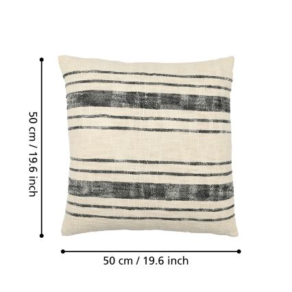 Eglo 420052 - Almofada decorativa CHEVERY 50x50 cm creme/preto