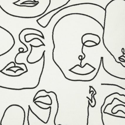 Eglo - Almofada decorativa 45x45 cm branco/preto