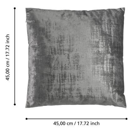 Eglo - Almofada decorativa 45x45 cm cinzento