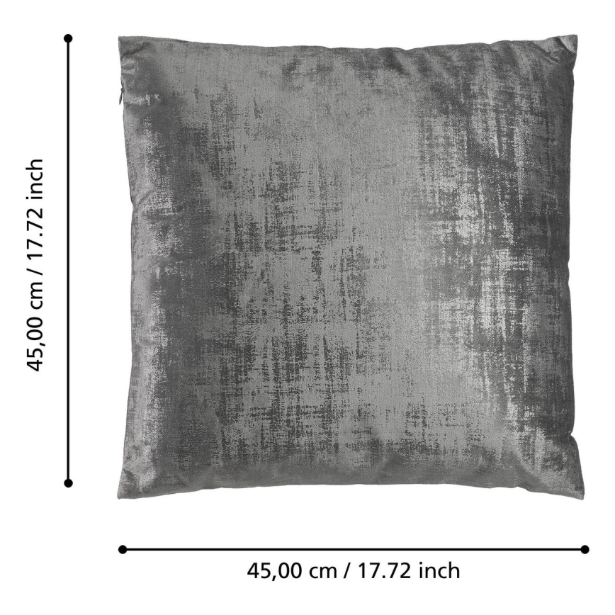 Eglo - Almofada decorativa 45x45 cm cinzento