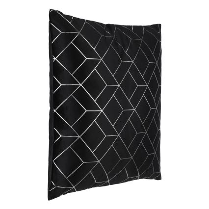 Eglo - Almofada decorativa 45x45 cm preto/prateado