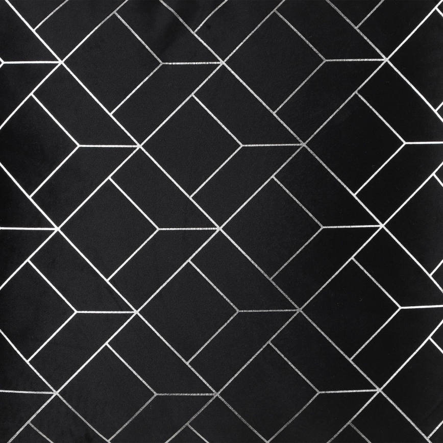 Eglo - Almofada decorativa 45x45 cm preto/prateado