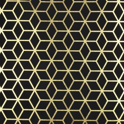 Eglo - Almofada decorativa 45x45 cm preto/dourado