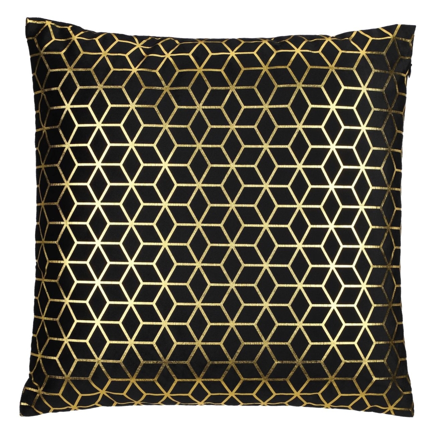 Eglo - Almofada decorativa 45x45 cm preto/dourado