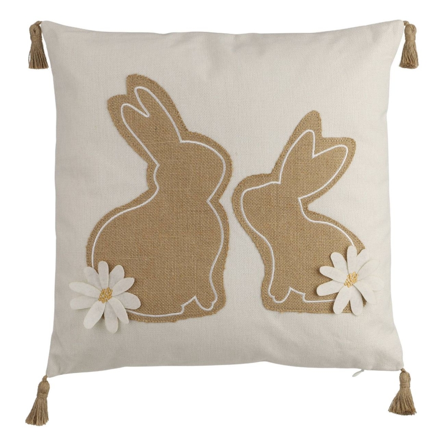 Eglo 420097 - Almofada decorativa CHEVERY 45x45 cm bege/castanho